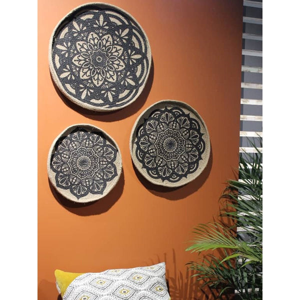 Buy Co-Existence - Jute Wall Art (Set Of 3) | Shop Verified Sustainable Wall Décor on Brown Living™