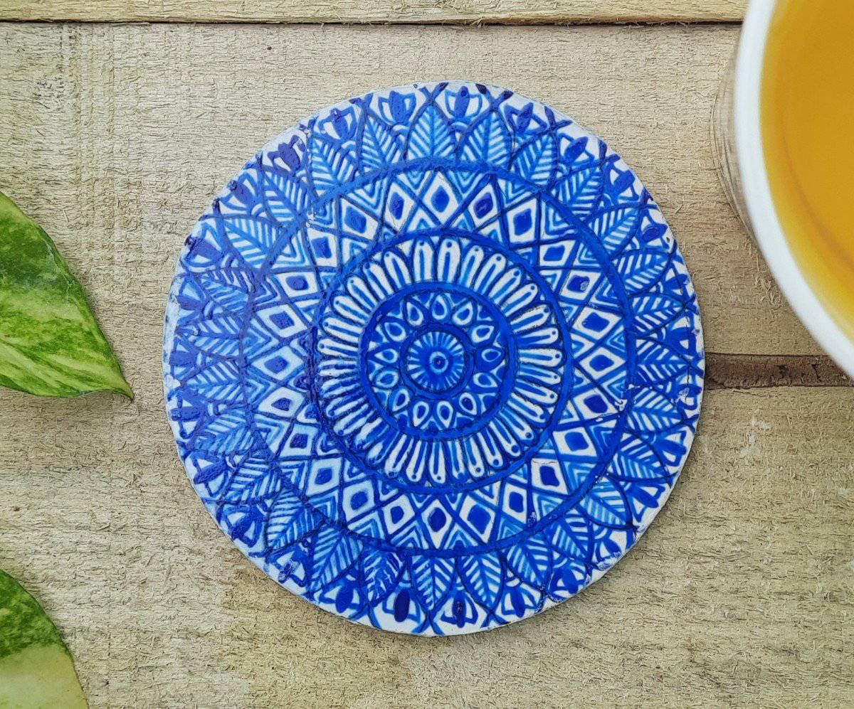 MDF Coasters Painted with Mandala Designs | Verified Sustainable by Brown Living™