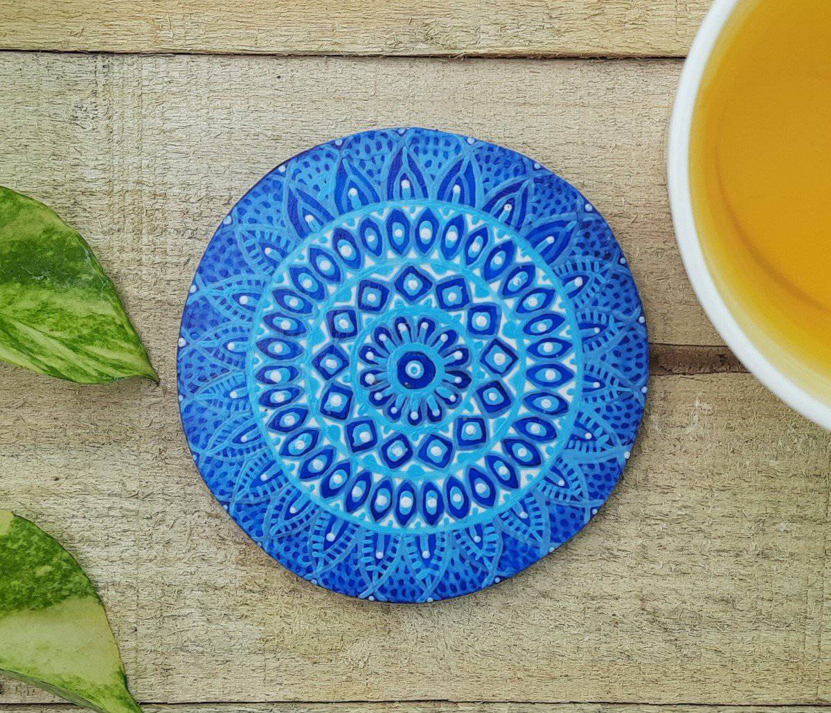 MDF Coasters Painted with Mandala Designs | Verified Sustainable by Brown Living™