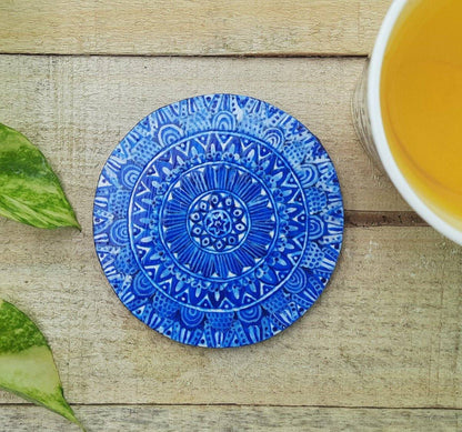 MDF Coasters Painted with Mandala Designs | Verified Sustainable by Brown Living™