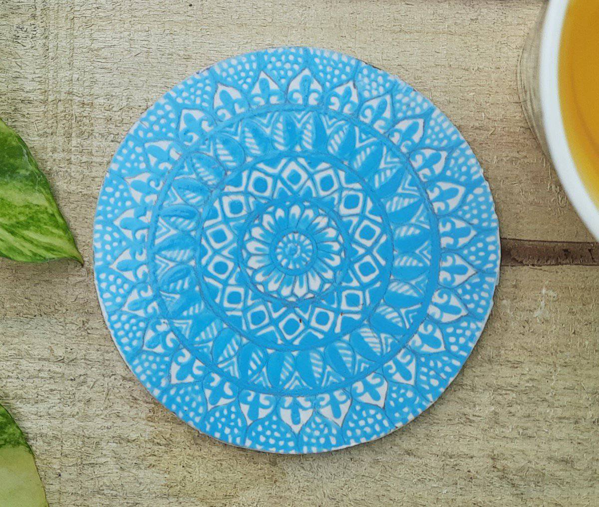 MDF Coasters Painted with Mandala Designs | Verified Sustainable by Brown Living™