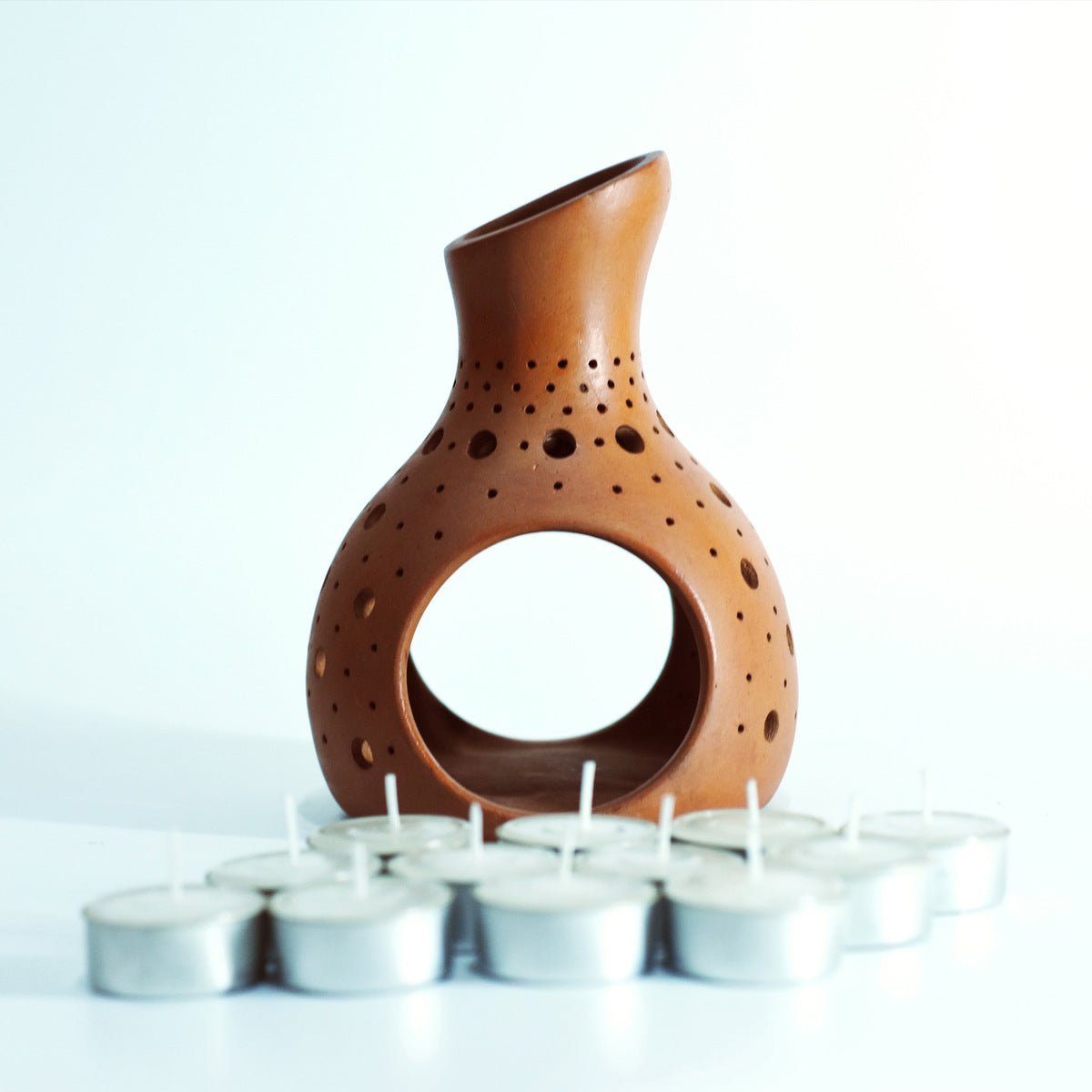 Coco Candle Stand with Free 2 Soywax Tealight Candles | Verified Sustainable by Brown Living™