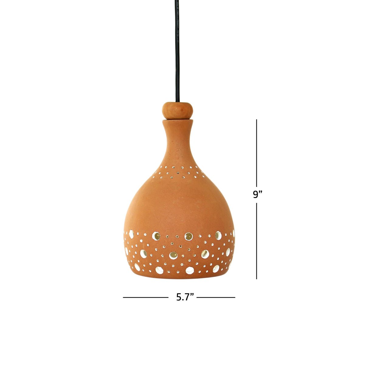 COCO L Handmade Terracotta Ceiling Light | Verified Sustainable by Brown Living™