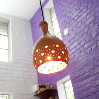 COCO L Handmade Terracotta Ceiling Light | Verified Sustainable by Brown Living™