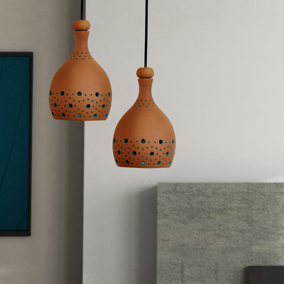 COCO L Handmade Terracotta Ceiling Light | Verified Sustainable by Brown Living™