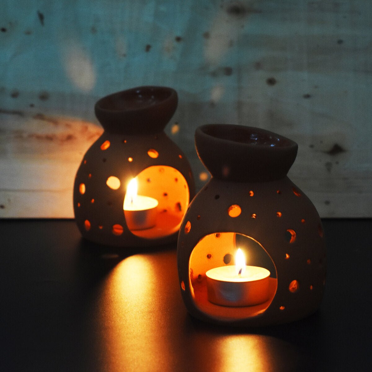 Buy Coco Nano Aroma Diffuser- Set of 2 with Free 2 Soywax Tealights ...