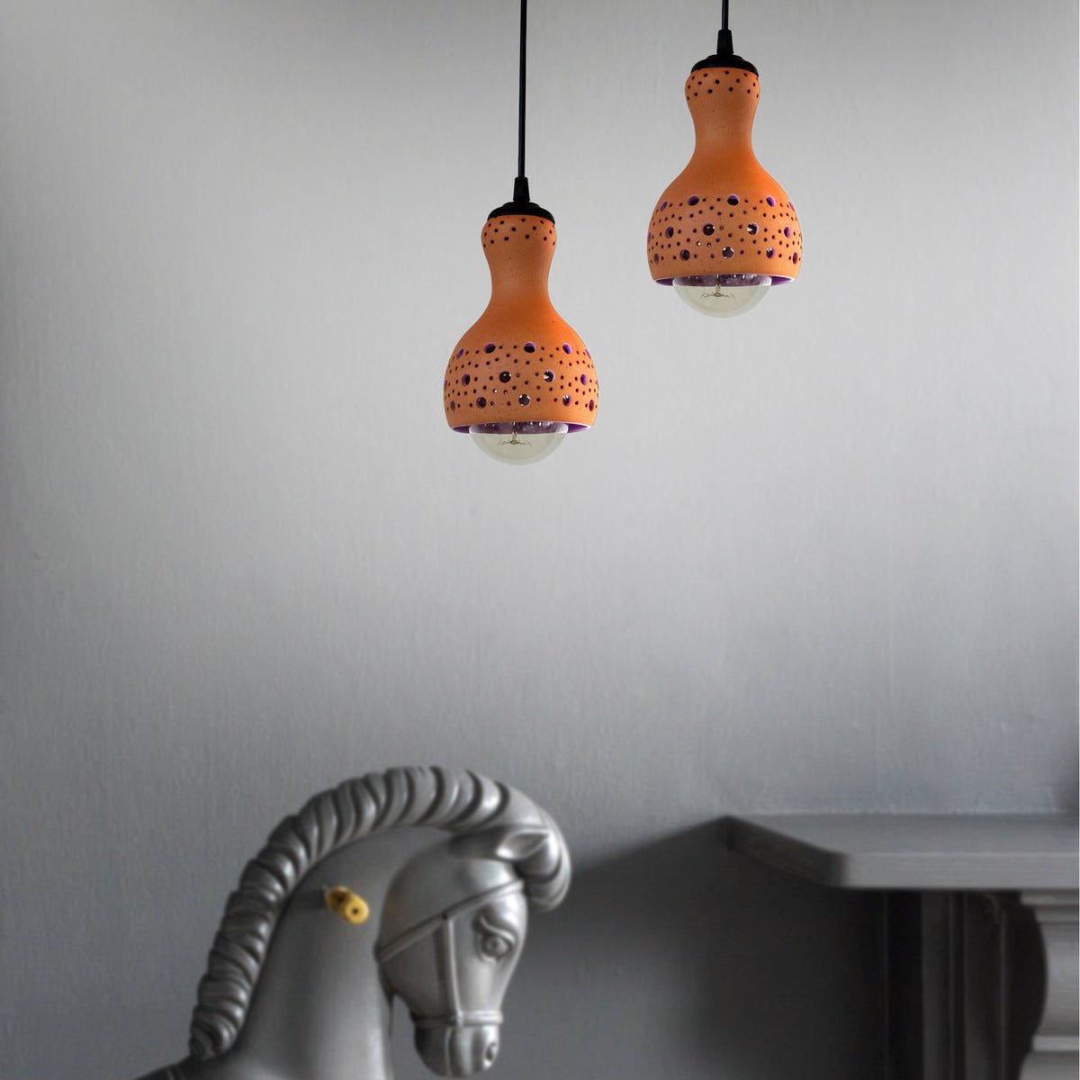 COCO S Handmade Terracotta Ceiling Light | Verified Sustainable by Brown Living™