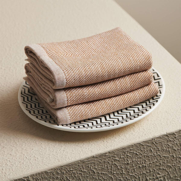 Cocoa Bamboo Hammam Terry Face Towel | Verified Sustainable Bath Linens on Brown Living™