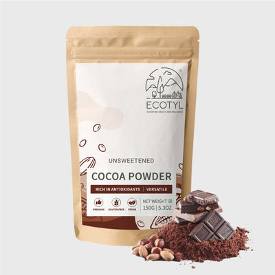 Cocoa Powder | Unsweetened | Perfect for Baking | 150g – Cooking & Baking Supplies on Brown Living™. SKU: ECOTYL00009_BL8050. Img 1.