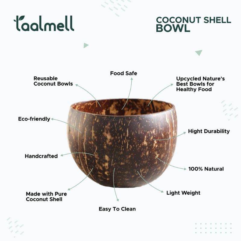 Buy Coconut Bowl 500 ml - Set of 1 | Eco-friendly | Handcrafted | Shop Verified Sustainable Plates & Bowls on Brown Living™