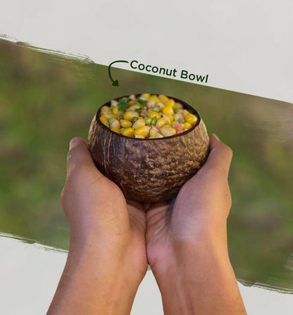 Coconut Bowl | Natural Matte Finish | Jumbo Size Snack Bowl | Verified Sustainable by Brown Living™