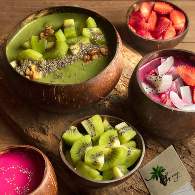 Coconut Bowl Set | Jumbo, Medium & Mini Bowl + Coconut Cup – Plates & Bowls on Brown Living™. SKU: 173 - 09012 - F4 - IBVQ - 4TU9. Img 5.