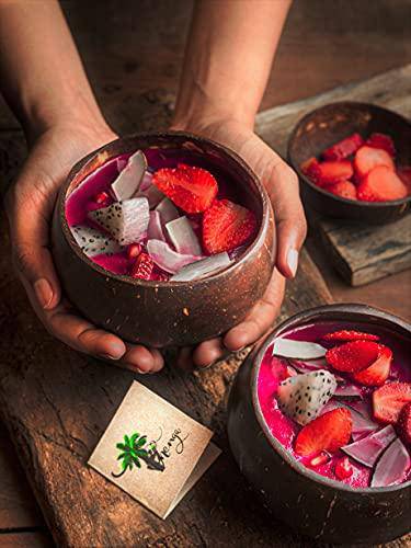 Coconut Bowl Set | Jumbo, Medium & Mini Bowl + Coconut Cup – Plates & Bowls on Brown Living™. SKU: 173 - 09012 - F4 - IBVQ - 4TU9. Img 6.