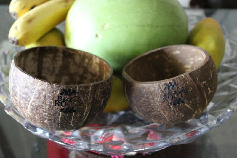 Buy Coconut Bowls | Matte Finished | 450-500 ml | Pack of 2 | Shop Verified Sustainable Plates & Bowls on Brown Living™