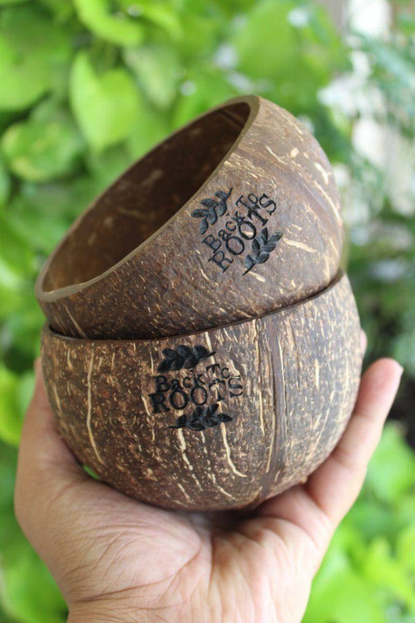 Buy Coconut Bowls | Matte Finished | 450-500 ml | Pack of 2 | Shop Verified Sustainable Products on Brown Living