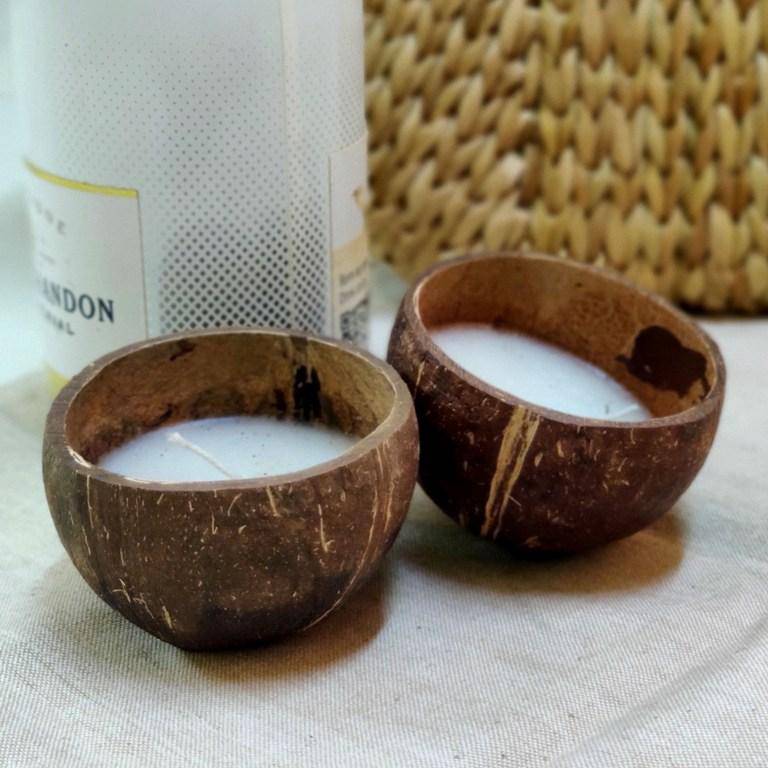 Buy Coconut Candles - Natural coconut shell with Soy wax | Shop Verified Sustainable Products on Brown Living