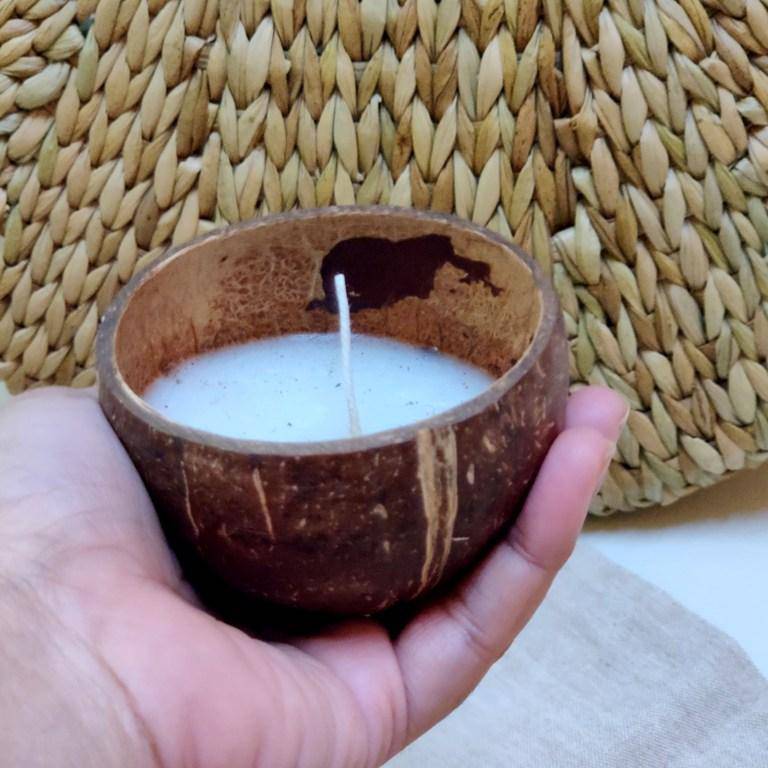 Buy Coconut Candles - Natural coconut shell with Soy wax | Shop Verified Sustainable Products on Brown Living