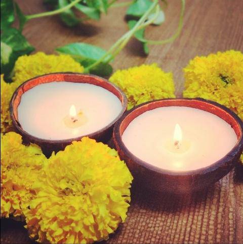 Buy Coconut Candles - Natural coconut shell with Soy wax | Shop Verified Sustainable Candles & Fragrances on Brown Living™