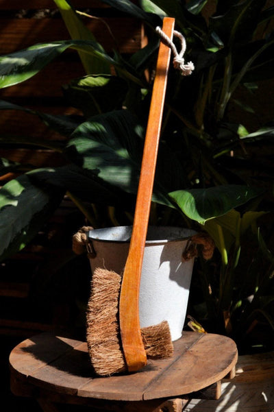 Coconut Coir Double Hockey Toilet Brush – Cleaning Products on Brown Living™. SKU: 076 - 16003 - AS - CCTB - 001 - 169. Img 3.