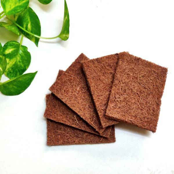 Buy Coconut Coir Fiber Dish | Utensil Scrub Pads - Pack of 3 | Shop Verified Sustainable Products on Brown Living