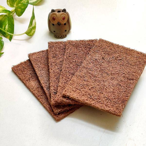 Buy Coconut Coir Fiber Dish | Utensil Scrub Pads - Pack of 3 | Shop Verified Sustainable Cleaning Supplies on Brown Living™