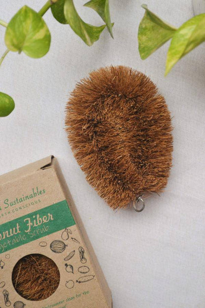 Coconut Fiber Cleaning Kit Pack of 5 Coir Brushes | Verified Sustainable by Brown Living™