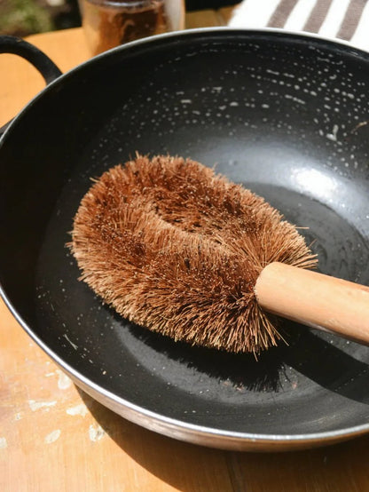 Coconut Fiber – Long Handle Pot Brush | Verified Sustainable by Brown Living™