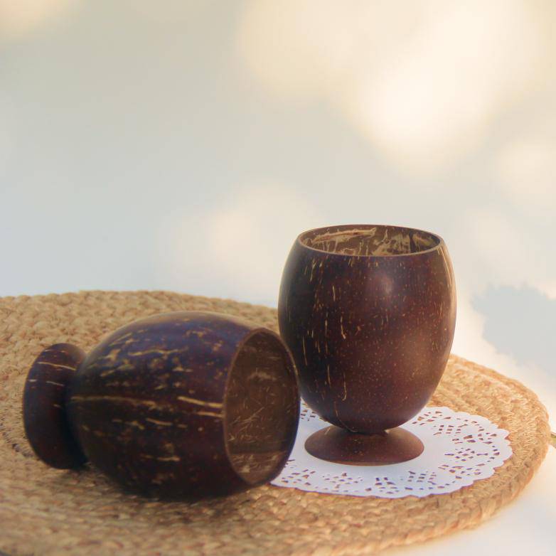 Buy Coconut Juice Cup for Party | Set of 3 | 300 ml each | Shop Verified Sustainable Products on Brown Living
