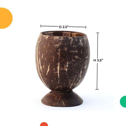 Coconut Juice Cup for Party | Set of 3 | 300 ml each | Verified Sustainable by Brown Living™