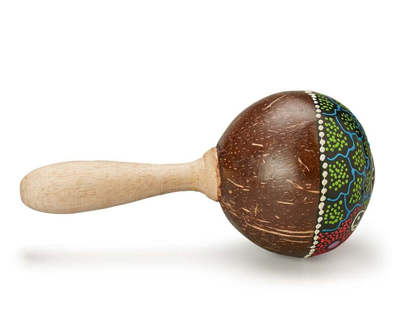 Buy Coconut Maracas Paint- Dolphin | Shop Verified Sustainable Musical Instruments on Brown Living™