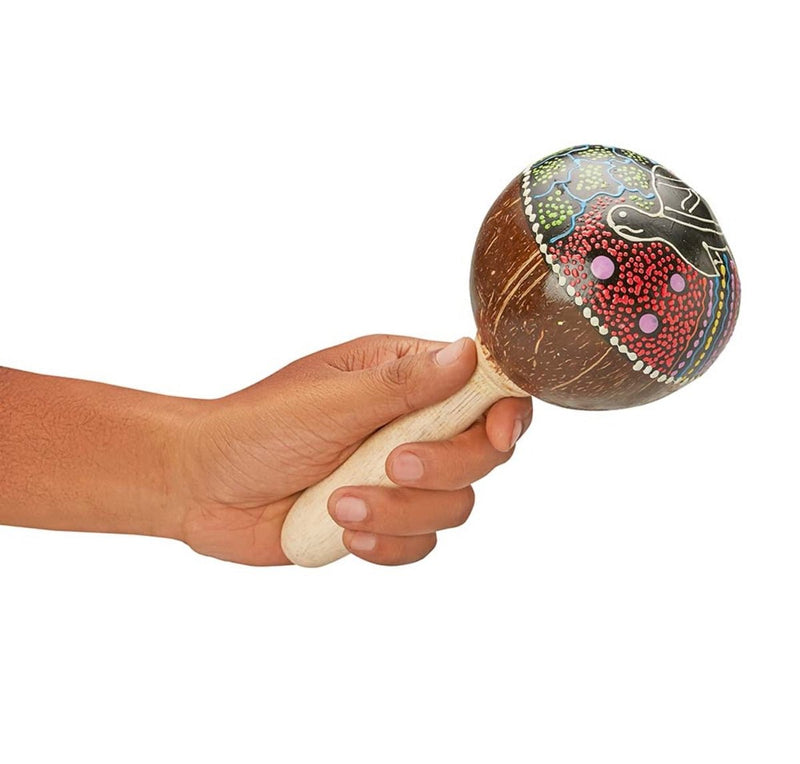 Buy Coconut Maracas Paint- Tortoise | Shop Verified Sustainable Musical Instruments on Brown Living™