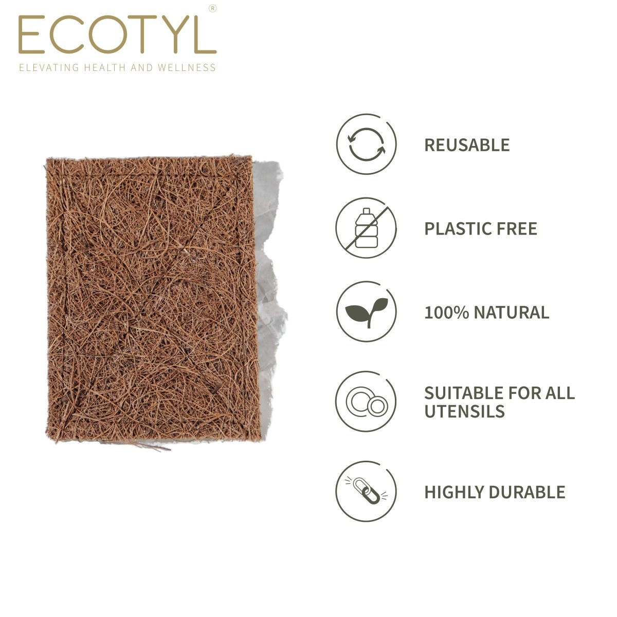 Coconut Scrub Pad - Set of 5 | Verified Sustainable by Brown Living™