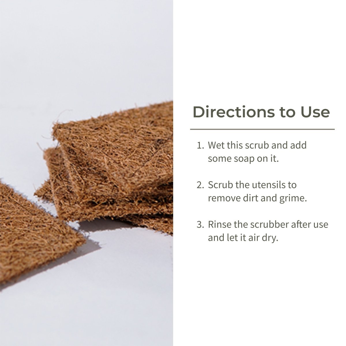 Coconut Scrub Pad - Set of 5 | Verified Sustainable by Brown Living™