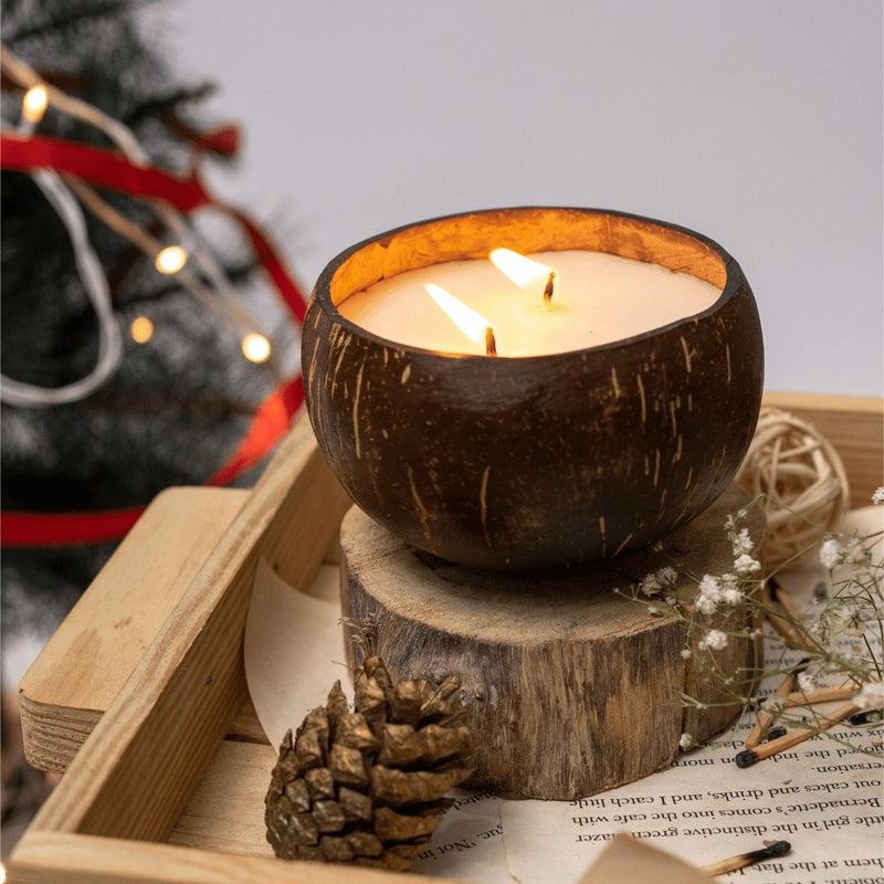 Buy Coconut Shell Candle | Handcrafted & 100% Natural | Lemon Grass | Shop Verified Sustainable Products on Brown Living