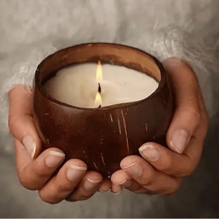 Buy Coconut Shell Candle | Handcrafted & 100% Natural | Lemon Grass | Shop Verified Sustainable Candles & Fragrances on Brown Living™