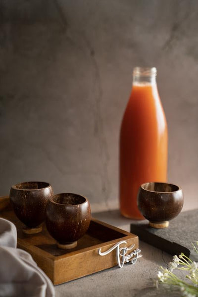 Coconut Shell Cup ( Brown, 200ml ) - Pack of 2 – Cups & Saucers on Brown Living™. SKU: 173 - 05695 - coconut - cup - natural - handmade - tea - 200 - ml - set - o. Img 2.