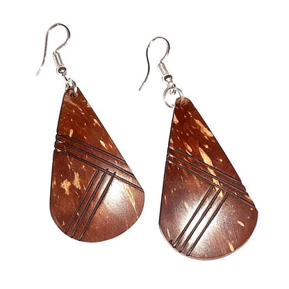 Coconut Shell Earrings / Dangle Earrings | Verified Sustainable by Brown Living™