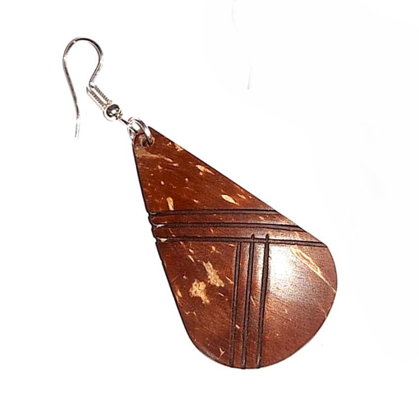 Coconut Shell Earrings / Dangle Earrings | Verified Sustainable by Brown Living™