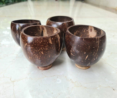 Coconut Shell Eco - friendly - Wine Glass | Set of 2 – Glasses & Tumblers on Brown Living™. SKU: 173 - 09016 - Q2 - MWO6 - FOXF. Img 6.