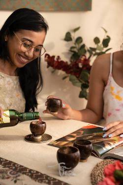 Coconut Shell Eco - friendly - Wine Glass | Set of 2 – Glasses & Tumblers on Brown Living™. SKU: 173 - 09016 - Q2 - MWO6 - FOXF. Img 3.