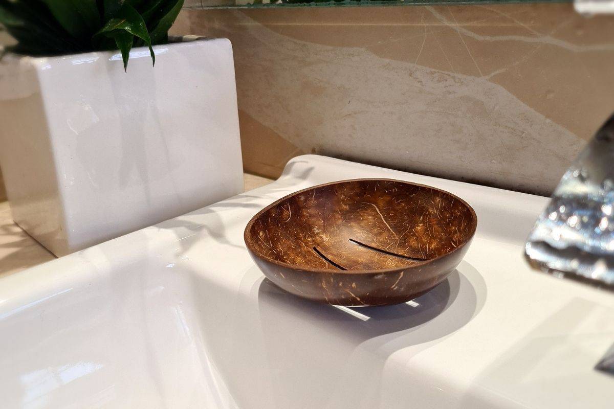 Coconut Shell Ecofriendly Soap Dish - Set of 2 | Verified Sustainable by Brown Living™