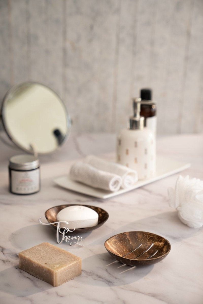 Coconut Shell Ecofriendly Soap Dish - Set of 2 | Verified Sustainable by Brown Living™