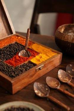 Coconut Shell Masala Spoon Set of 6 | For Small Containers – Cutlery on Brown Living™. SKU: 173 - 05696 - thenga - coconut - shell - masala - spoon - set - of - 6 - fo. Img 5.