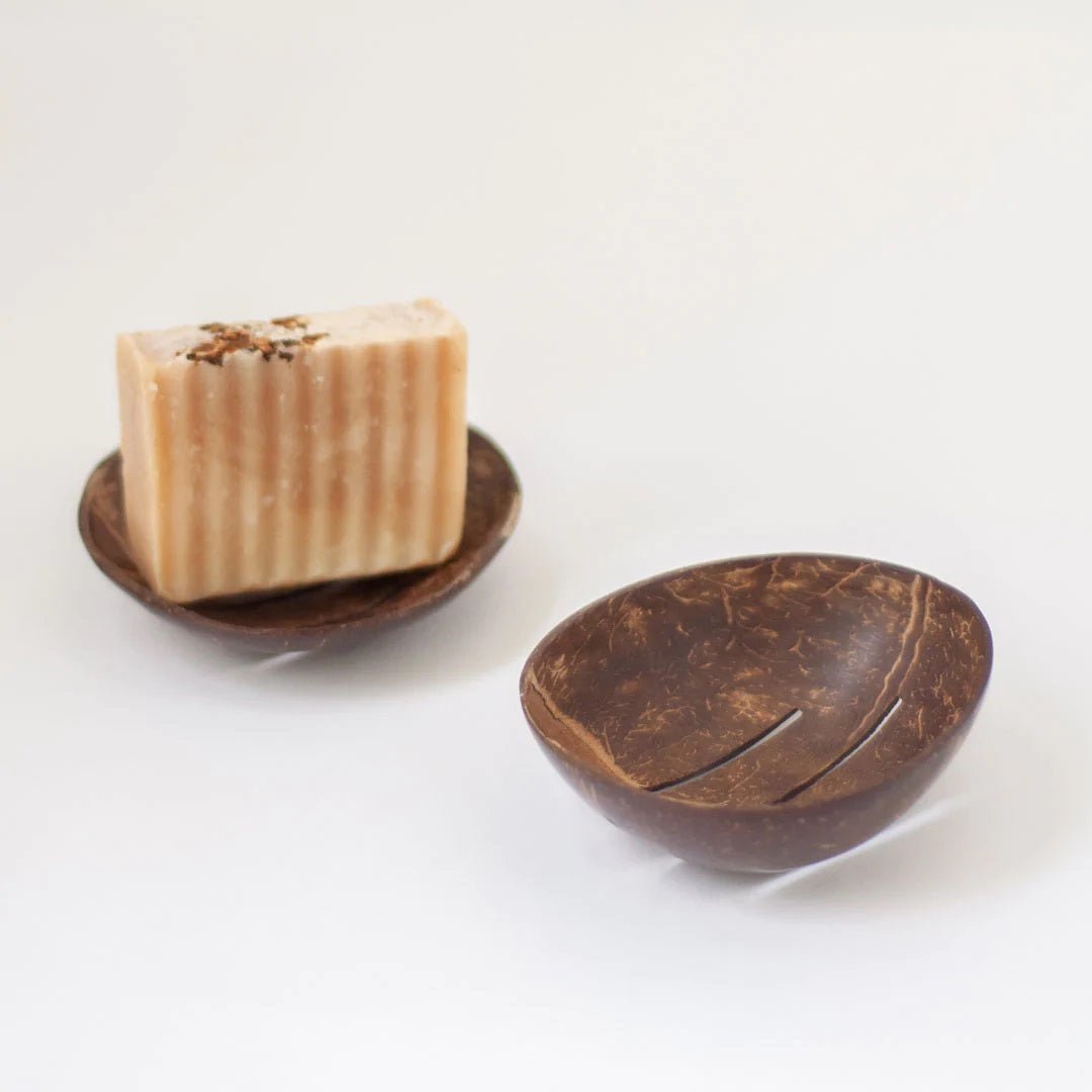 Coconut Shell Soap Dish | Natural Coconut | Bath & Hand Wash Accessories | Verified Sustainable by Brown Living™