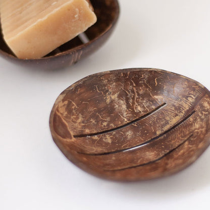 Coconut Shell Soap Dish | Natural Coconut | Bath & Hand Wash Accessories | Verified Sustainable by Brown Living™