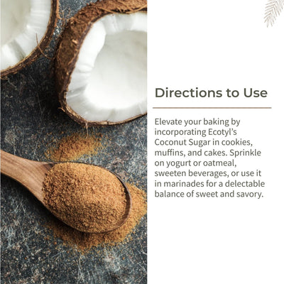Coconut Sugar - 300g | Blossom Sugar | Natural Sweetener – Cooking & Baking Supplies on Brown Living™. SKU: ECOTYL00008. Img 4.