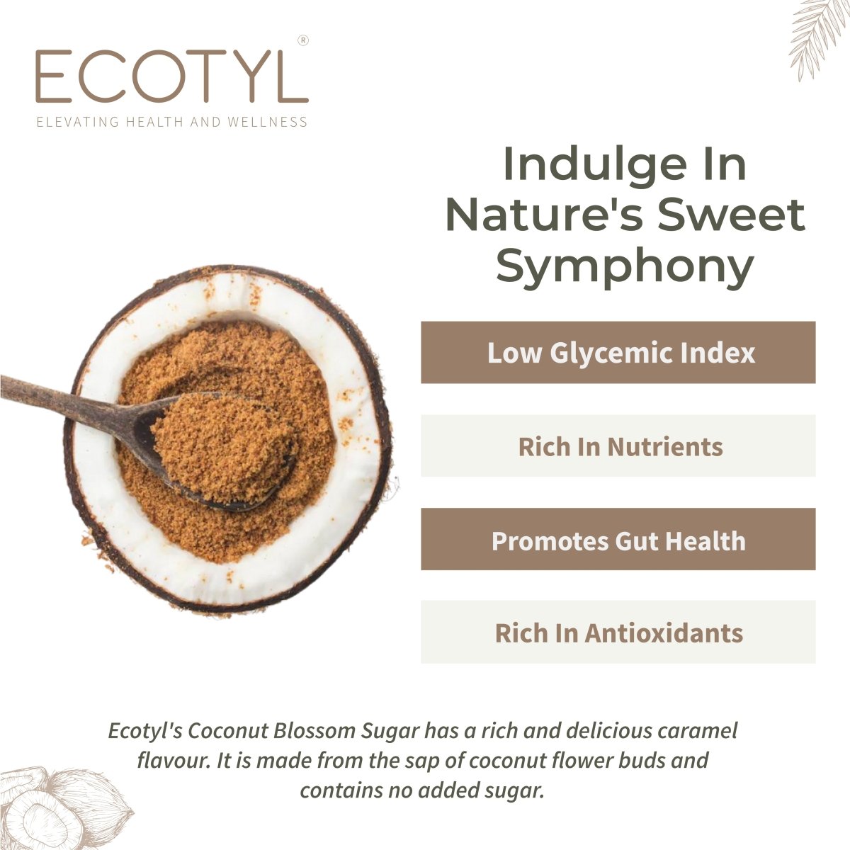 Coconut Sugar - 300g | Blossom Sugar | Natural Sweetener | Verified Sustainable by Brown Living™