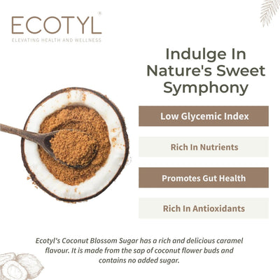 Coconut Sugar - 300g | Blossom Sugar | Natural Sweetener – Cooking & Baking Supplies on Brown Living™. SKU: ECOTYL00008. Img 2.