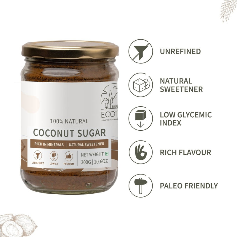 Buy Coconut Sugar- 300g | Blossom Sugar | Natural Sweetener | Shop Verified Sustainable Cooking & Baking Supplies on Brown Living™