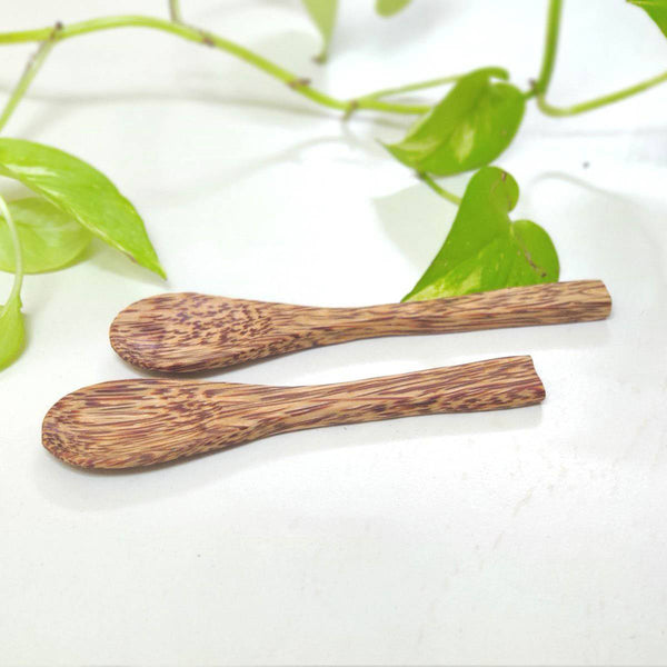 Buy Coconut-tree wood spoons - Set of 2 | Shop Verified Sustainable Plates & Bowls on Brown Living™